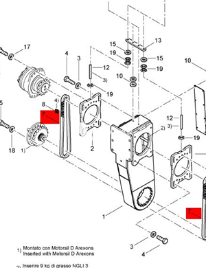 BOMAG walking motor part number 31166214 