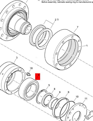  BOMAG Bearing (Support) Part Number 314154454  
