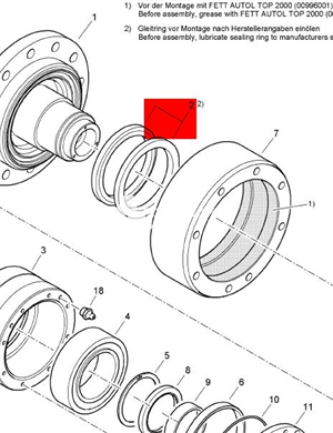 BOMAG sealing ring part number: 06810402