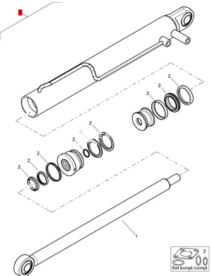  BOMAG hydraulic cylinder part number 05921104  