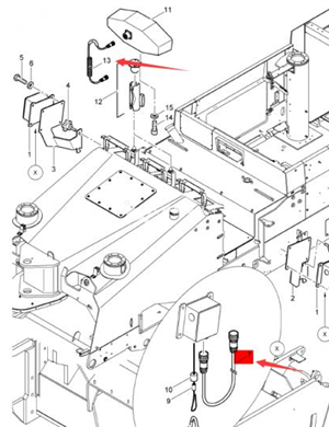 BOMAG 36 bundle balance beam probe wire part number 425041018  