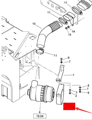  BOMAG air filter bracket part number 05821423 