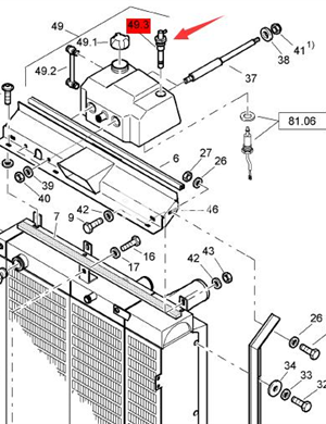 BOMAG corner joint part number 06550124  