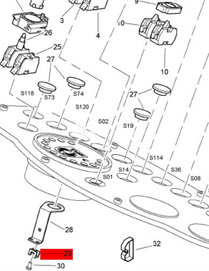 BOMAG cable clamp part number 06911203
