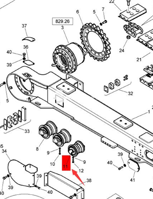 BOMAG small support wheel part number 05870061 