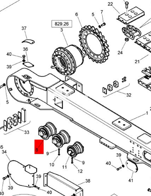  BOMAG large support wheel part number 05870060