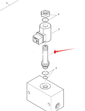 BOMAG brake solenoid valve spool part number 05877131  