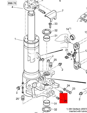   BOMAG threaded pin part number 07571622