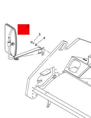 BOMAG reversing mirror part number 05571587  