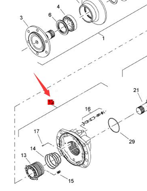  BOMAG walking motor distribution part part number 05971242  