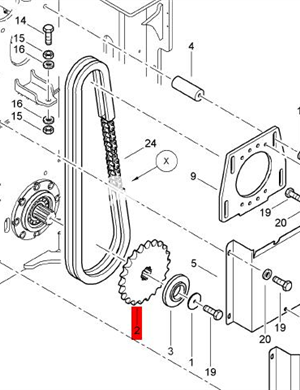 BOMAG scraper lower sprocket part number 89220182