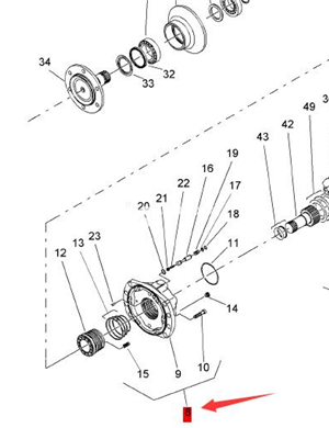 BOMAG walking motor distribution part part number 05815175  