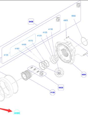 BOMAG walking motor flow directing part number 05815175  