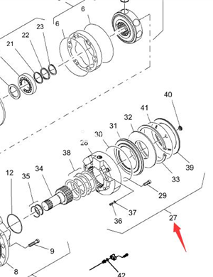 BOMAG Walking Motor Brake Component Number 05814876  