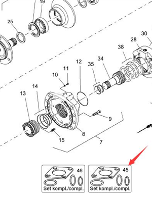 BOMAG Walking Motor Repair Kit - Part Number 05815977  