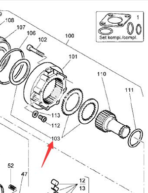 BOMAG Brake Pad Repair Kit Part No. 05815049 