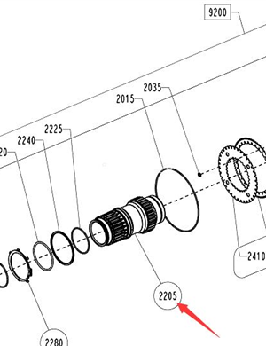  BOMAG brake shaft part number 05918607  
