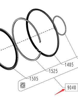 BOMAG 9040 repair kit part number 9040 