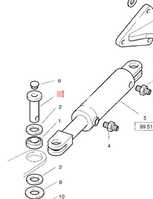  BOMAG oil cylinder pin part number 09872201 