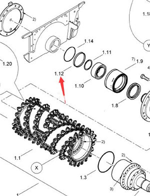 BOMAG bearing spacer part number 83640462  