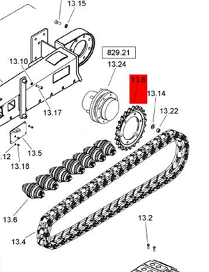 BOMAG Drive Gear Part Number 309959043  