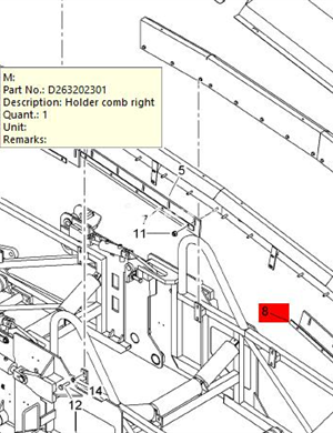 BOMAG stopper plate pressure plate part number D242603104 
