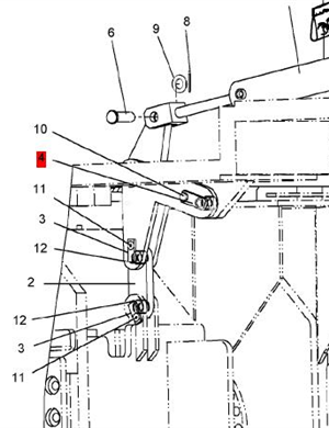BOMAG Wheel Axle/Pin Part Number D2324124  