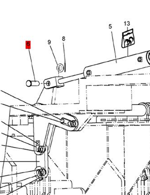 BOMAG Wheel Axle/Pin Part Number D2324126  