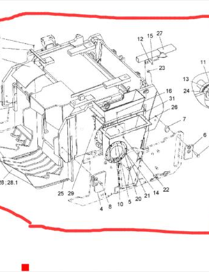 BOMAG milling cavity part number: D2369090