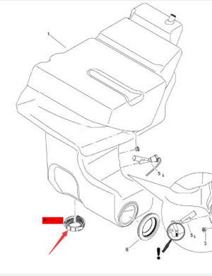  BOMAG sprinkler tank lower cover part number 05576363 