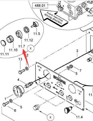   BOMAG limit block part number 05766271  
