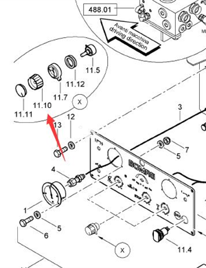 BOMAG rotary button part number 05750263  