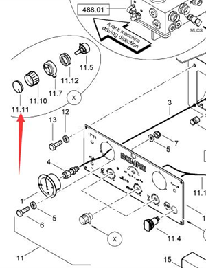 BOMAG knob cover part number 05750264  