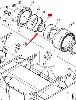 BOMAG retaining ring part number 323050095