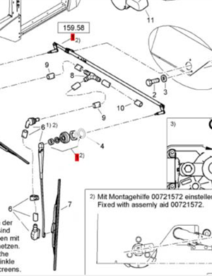  BOMAG wiper device part number 05571585  