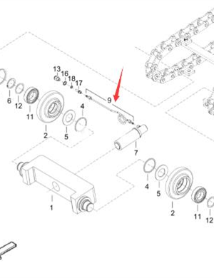 Dynapac tensioning cylinder oil pipe part number 4812040129  