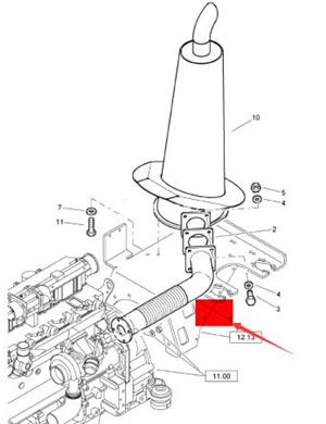 BOMAG Exhaust Bellows Part Number 05727533 