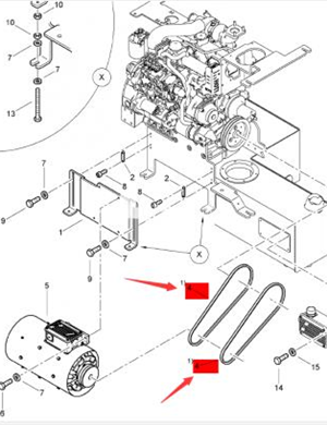 BOMAG walking steering module part number 740052619  BOMAG heating motor belt part number 308040054