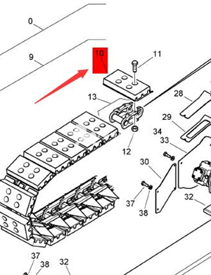 BOMAG integral track shoe part number 05870007