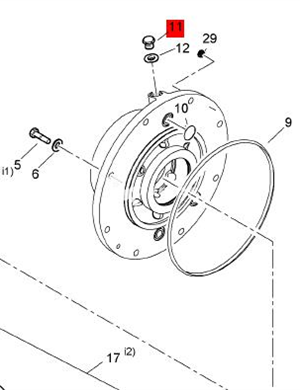 BOMAG magnetic plug part number 07642217 