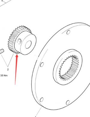 BOMAG flywheel connecting plate gear part number 05615085  