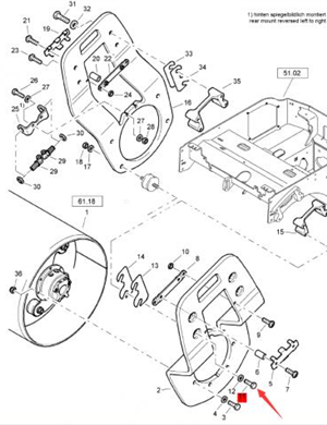 BOMAG fastening bolt part number 07210817  