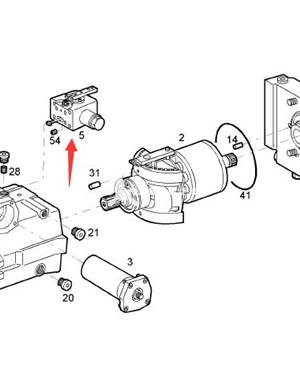   BOMAG walking pump manual control valve part number 05985309  