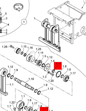 BOMAG bearing spacer part number D2170098 