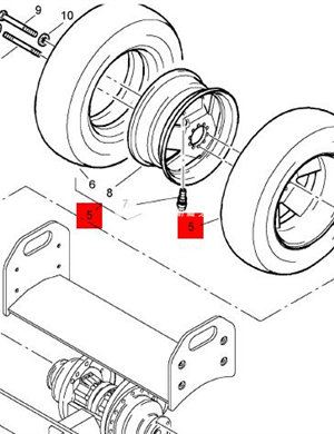 BOMAG Wheel Assembly Part Number 06704368 