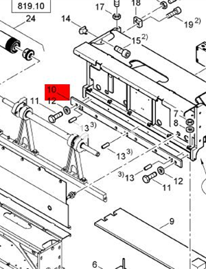 BOMAG vibration rod closed rail part number 89526165 